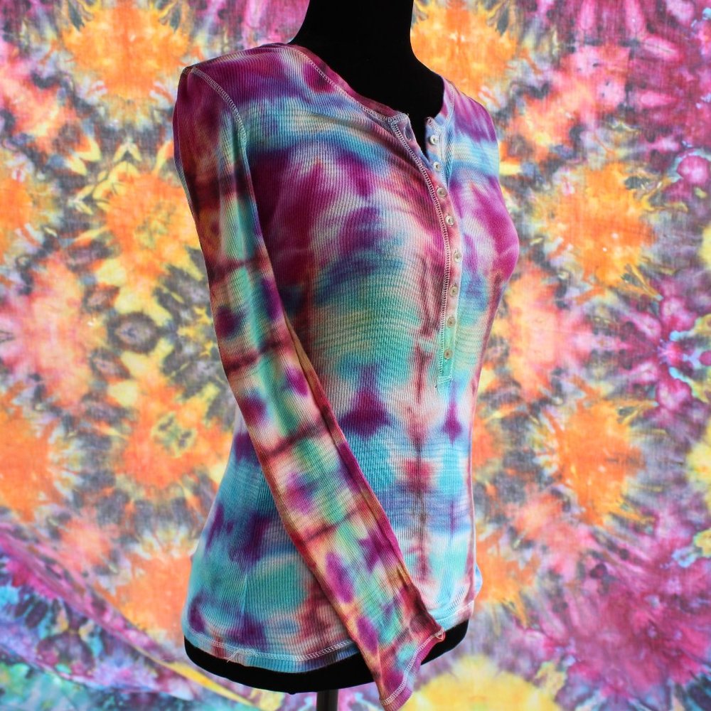 Long Sleeve Psychedelic Kaleidoscope Tie Dye Shirt